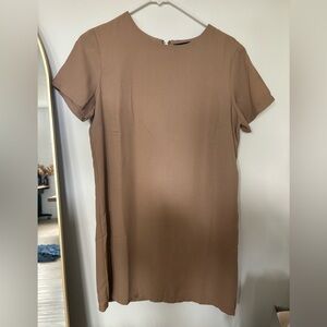 Lulus Taupe T-Shirt Shift Dress